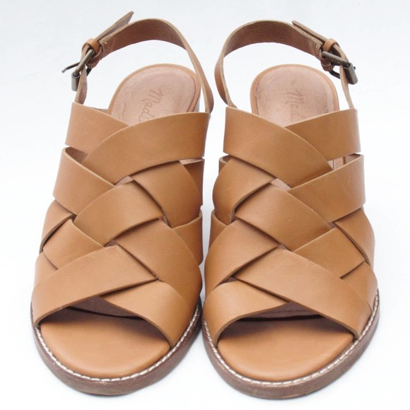 Madewell Cindy Woven Stacked Heel Sandal - Picture 1 of 8